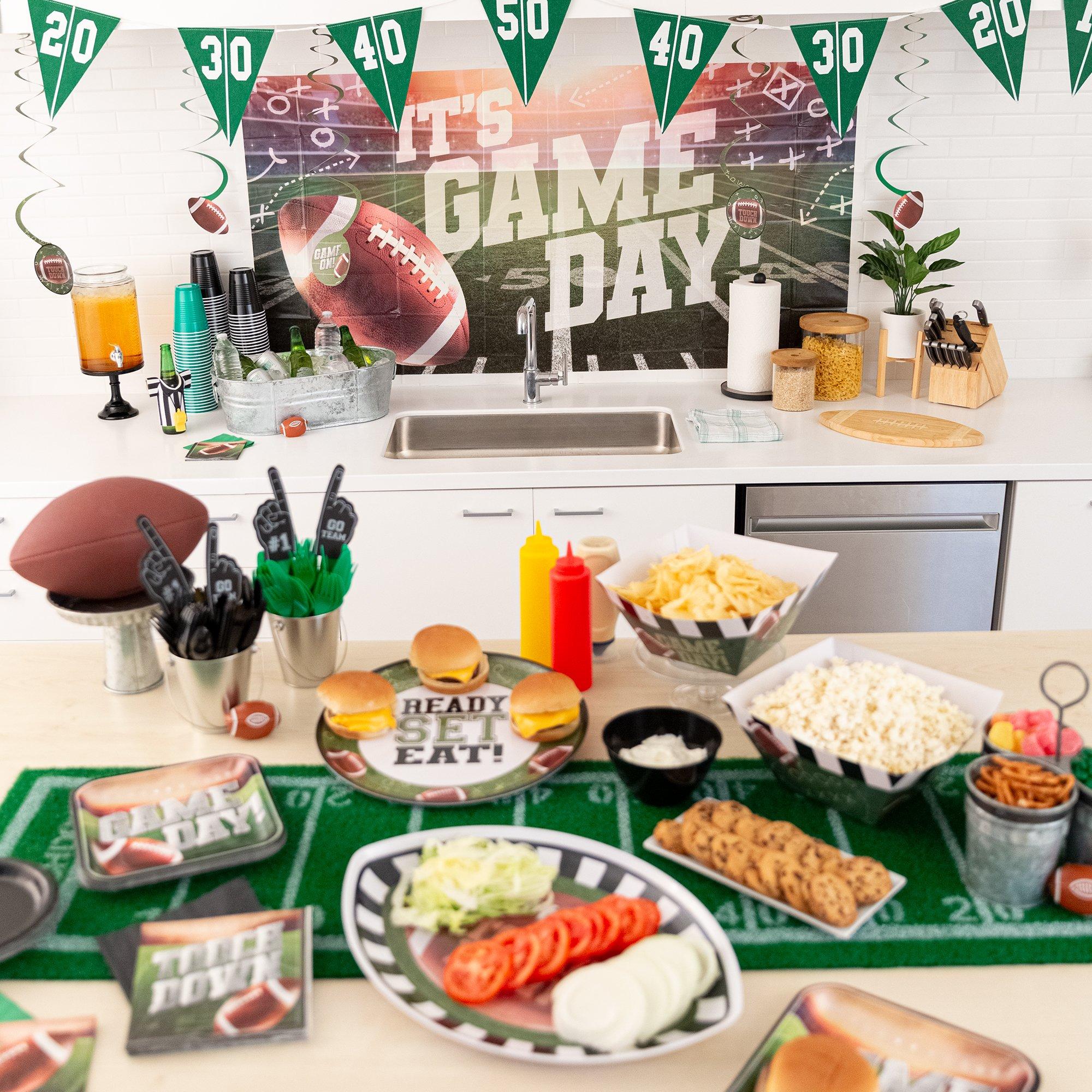 Go Fight Win Football Melamine Round Platter - Image 4